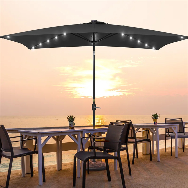10x 6.5FT Accensus Rectangularis Market Umbrellae
