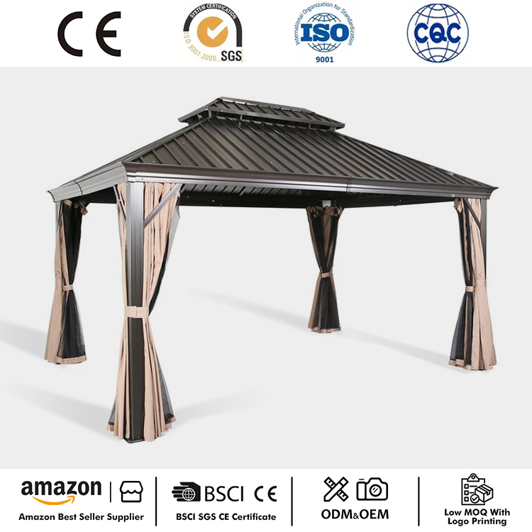 12' x 10' Aluminium Frame Hardtop Gazebo
