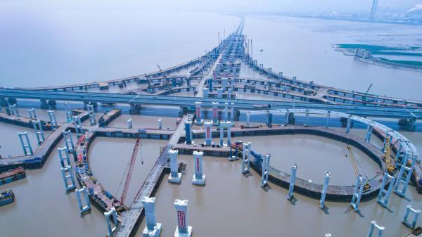 Novissimum acervum fundamentum binhai vicissitudines Hangyong multiplex linea ningbo phase I project completa est