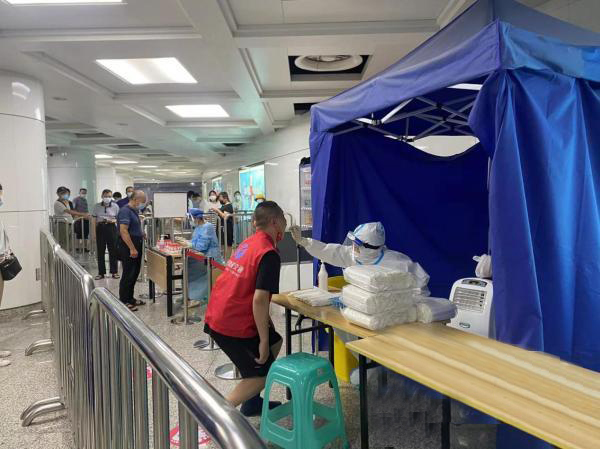 Statio subway in Ningbo etiam pro acido nucleico probetur et bis in die aperta est