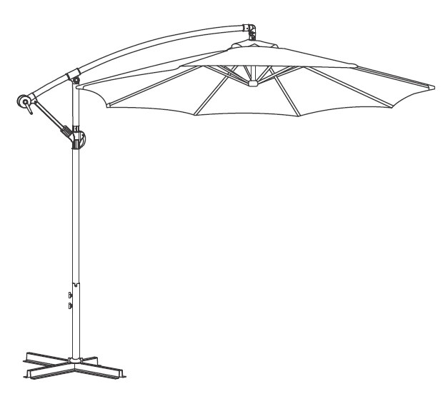 QUOMODO 10' INCREMENTUM UMBRELLA utere tuo offset umbella