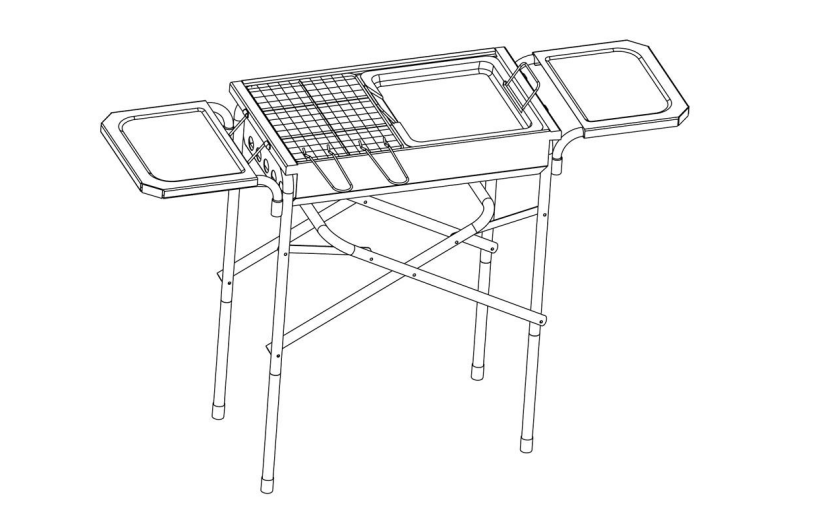 BBQ Castra Portable Carbo Grill Conventus Instructiones
