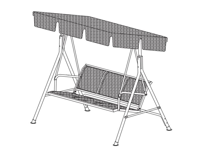 3-Sedes Outdoor Patio Swing Cathedra Conventus Manual