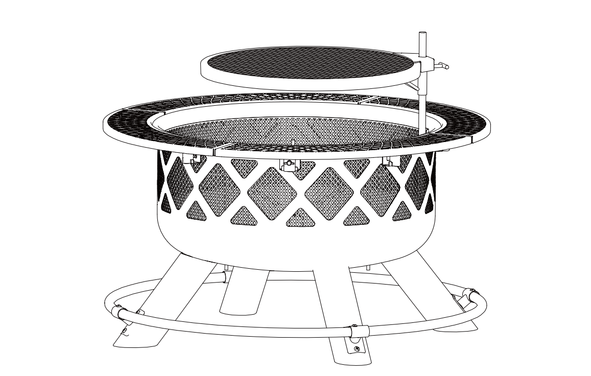 Lignum ardenti velit ignis pit cum Grill installation Guide