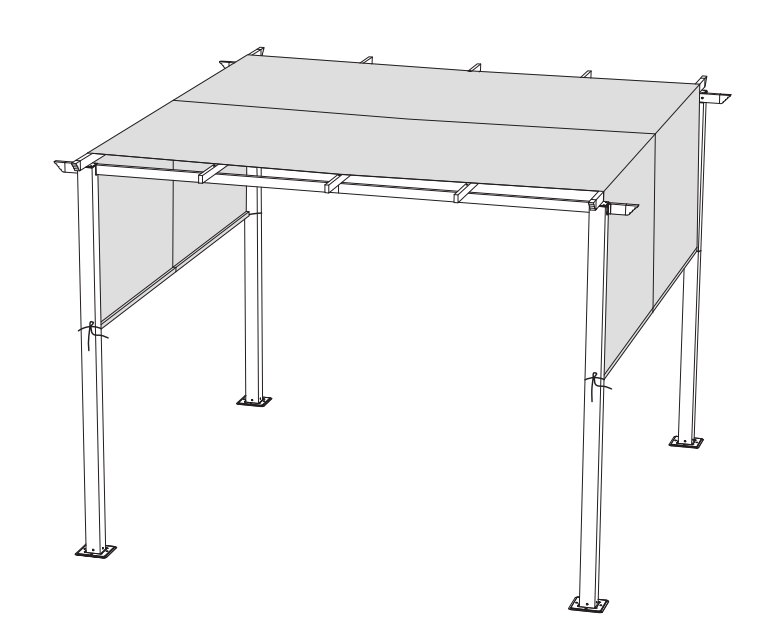 10'x10, plana Top Pergola Product Guides