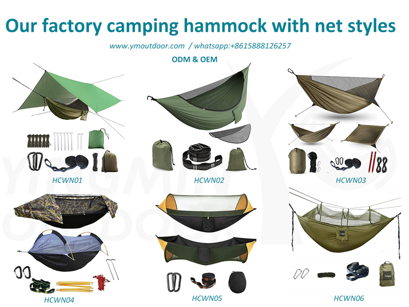 Quae sunt genera tentoria hammocks cum retibus suffulta YMOUTDOOR