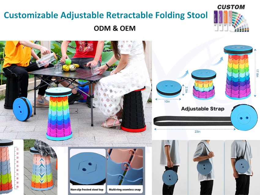 Eco-amica Folding Telescopium Telescopium Castra Stool