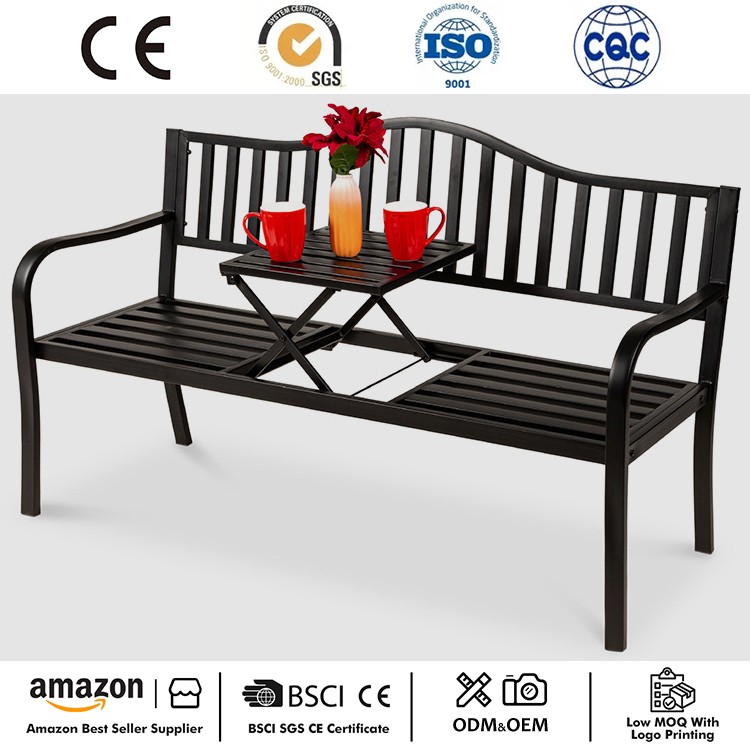 Foras Iron Garden Banch Table