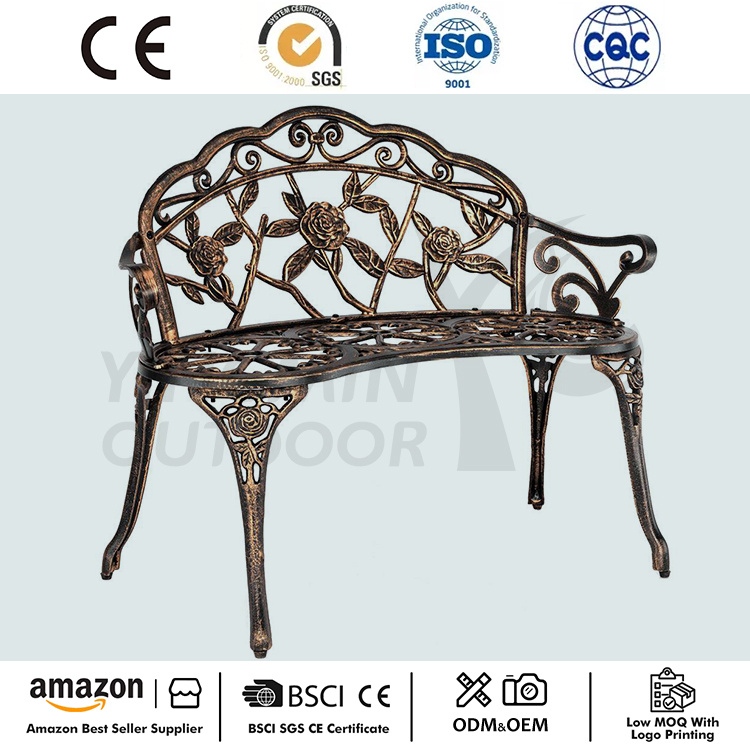 Velle hortus metallum cast aluminium scamnum