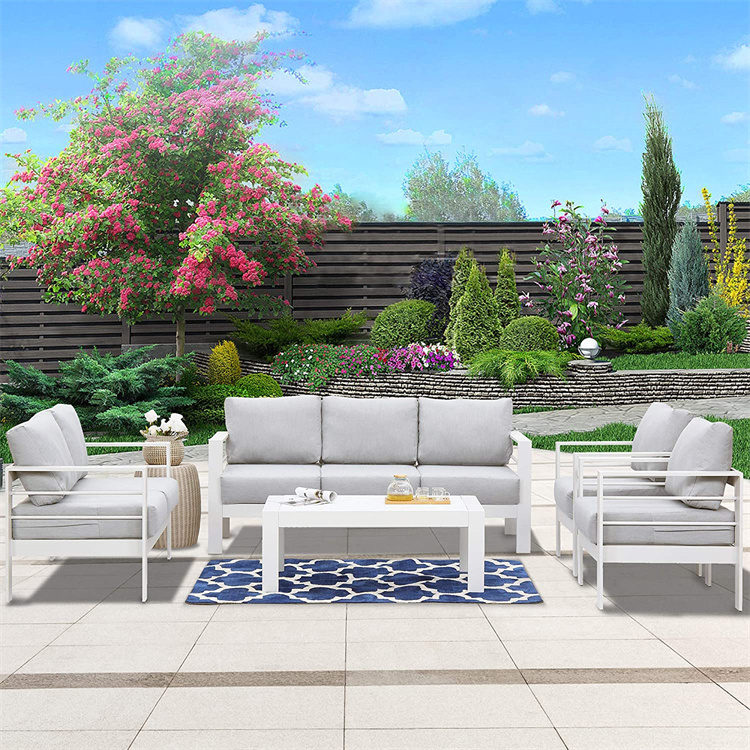 5-Pcs pone Aluminium Patio Chat Set