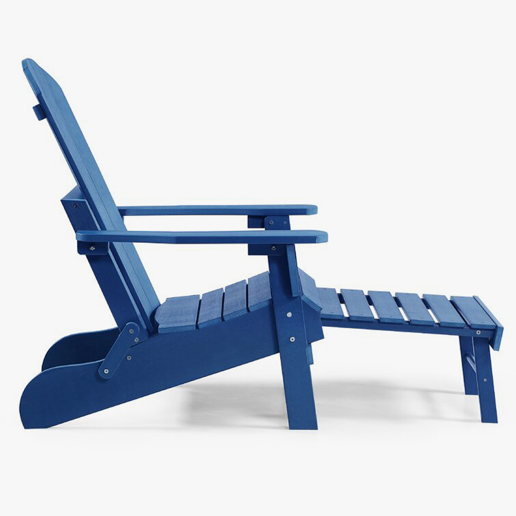 Resinae Folding Cathedra Adirondack cum Ottomanico